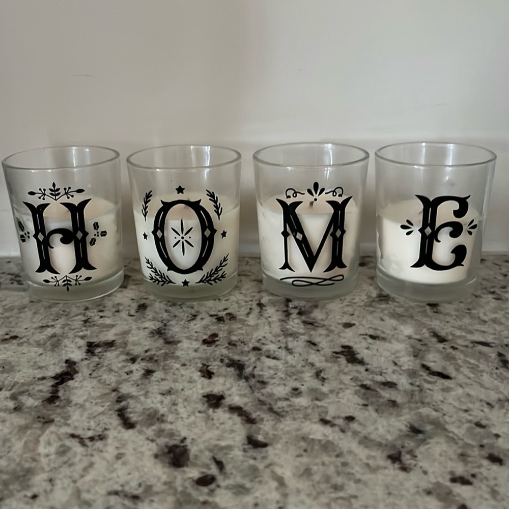 Haven candle holder with candles